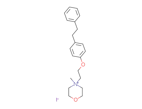 4-(2-bibenzyl-4-yloxy-ethyl)-4-methyl-morpholinium; iodide