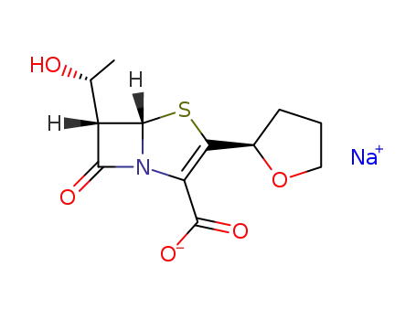 Sodium; (5S,6S)-6-((R)-1-hydroxy-ethyl)-7-oxo-3-(R)-tetrahydro-furan-2-yl-4-thia-1-aza-bicyclo[3.2.0]hept-2-ene-2-carboxylate