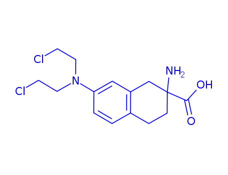 Molecular Structure of 106094-83-1 (amino 7-[bis(2-chloroethyl)amino]tetralin-2-carboxylate)