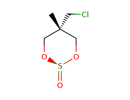 Molecular Structure of 141100-07-4 (trans-5-chloromethyl-5-methyl-2-oxo-1,3,2-dioxathiane)