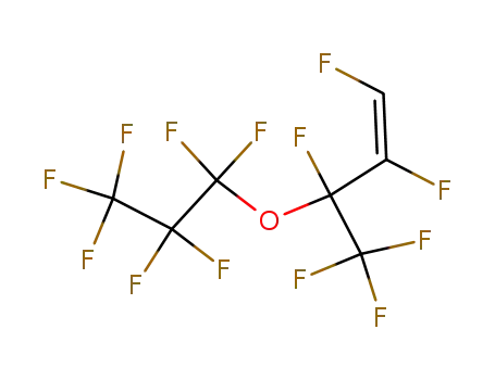 Molecular Structure of 84195-42-6 (1-Butene, 1,2,3,4,4,4-hexafluoro-3-(heptafluoropropoxy)-, (E)-)