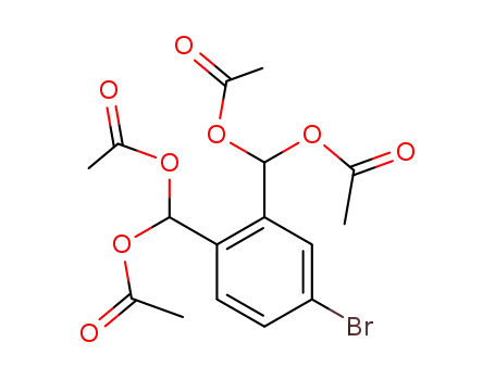 Molecular Structure of 859782-02-8 (4-bromo-1,2-bis-diacetoxymethyl-benzene)
