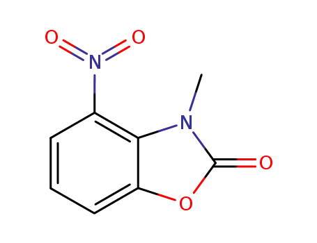 Molecular Structure of 101085-00-1 (3-methyl-4-nitro-3<i>H</i>-benzooxazol-2-one)