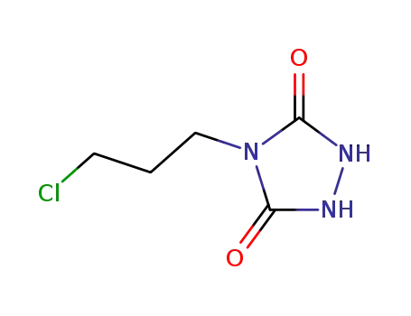 Molecular Structure of 78409-68-4 (1,2,4-Triazolidine-3,5-dione, 4-(3-chloropropyl)-)