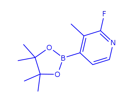 Molecular Structure of 1310383-57-3 (2-FLUORO-3-METHYLPYRIDINE-4-BORONIC ACID PINACOL ESTER)