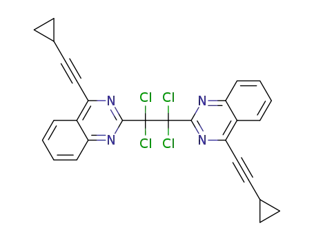 1,1,2,2-Tetrachloro-1,2-bis[4-(cyclopropylethynyl)-quinazolin-2-yl]ethane