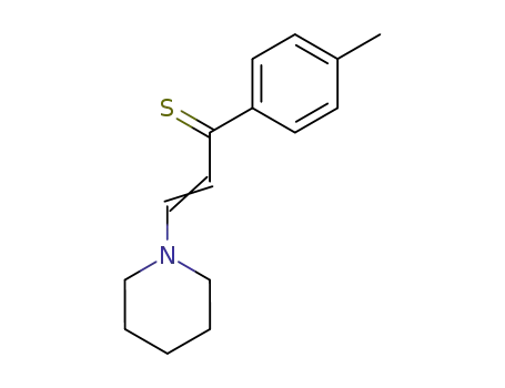 Molecular Structure of 7632-77-1 (2-Propene-1-thione, 1-(4-methylphenyl)-3-(1-piperidinyl)-)
