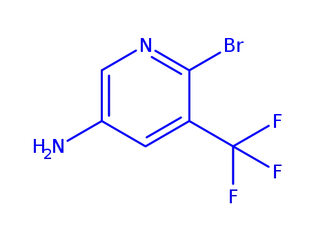 Molecular Structure of 1642844-33-4 (6-bromo-5-(trifluoromethyl)pyridin-3-amine)