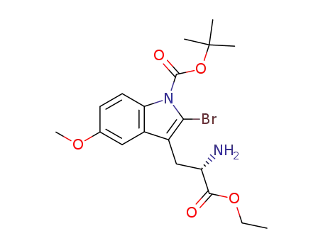 (S)-1-(tert-butyloxycarbonyl)-2-bromo-5-methoxytryptophan ethyl ester