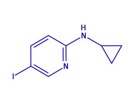 Molecular Structure of 1338247-41-8 (N-cyclopropyl-5-iodo-2-aMinopyridine)