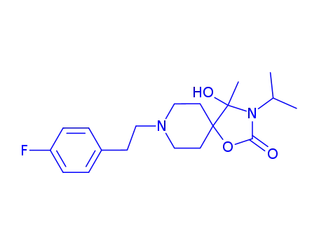 1-Oxa-3,8-diazaspiro(4.5)decan-2-one, 8-(2-(4-fluorophenyl)ethyl)-4-hydroxy-4-methyl-3-(1-methylethyl)-