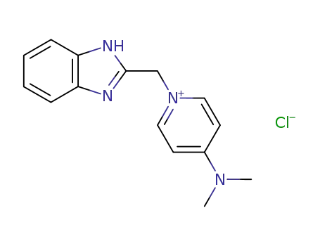 Molecular Structure of 134724-09-7 (1-(1H-Benzoimidazol-2-ylmethyl)-4-dimethylamino-pyridinium; chloride)