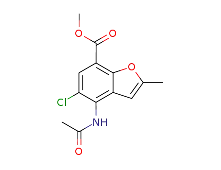 7-Benzofurancarboxylic acid, 4-(acetylamino)-5-chloro-2-methyl-, methyl ester