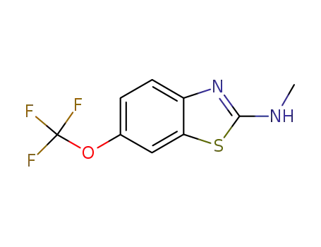 Molecular Structure of 133840-97-8 (2-methylamino-6-trifluoromethoxy-benzothiazole)