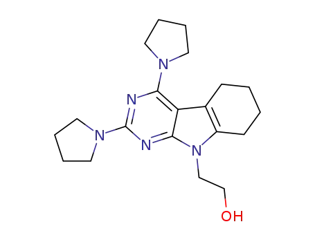 2-[2,4-Di(pyrrolidin-1-yl)-5,6,7,8-tetrahydro-9H-pyrimido[4,5-b]indol-9-yl]ethan-1-ol