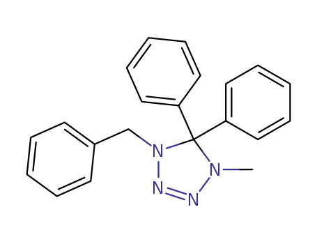 Molecular Structure of 101370-75-6 (1H-Tetrazole, 4,5-dihydro-1-methyl-5,5-diphenyl-4-(phenylmethyl)-)