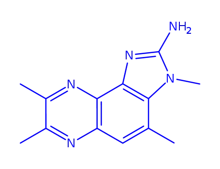 Molecular Structure of 132898-07-8 (2-Amino-3,4,7,8-tetramethyl-3H-imidazo[4,5-F]quinoxaline)