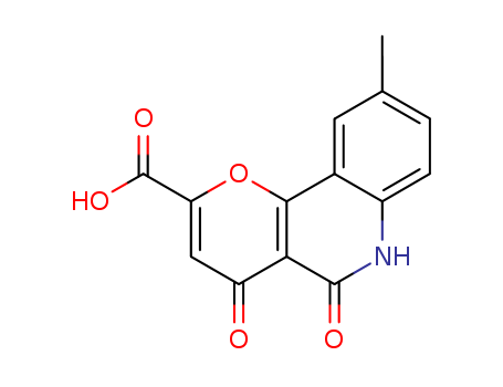 4H-Pyrano[3,2-c]quinoline-2-carboxylic acid,
5,6-dihydro-9-methyl-4,5-dioxo-