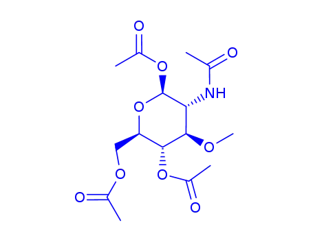 Molecular Structure of 17429-94-6 (2-Acetylamino-3-O-methyl-2-deoxy-α-D-galactopyranose 1,4,6-triacetate)