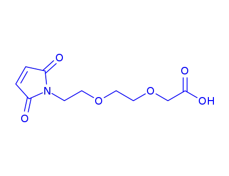 Molecular Structure of 173323-23-4 ([2-[2-(2,5-dioxo-2,5-dihydropyrrol-1-yl)ethoxy]ethoxy] acetic acid)