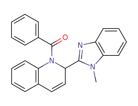 Molecular Structure of 106011-95-4 (Quinoline, 1-benzoyl-1,2-dihydro-2-(1-methyl-1H-benzimidazol-2-yl)-)