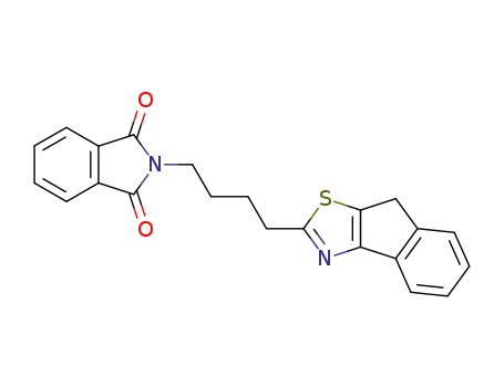 Molecular Structure of 172259-75-5 (1H-Isoindole-1,3(2H)-dione, 2-[4-(8H-indeno[1,2-d]thiazol-2-yl)butyl]-)