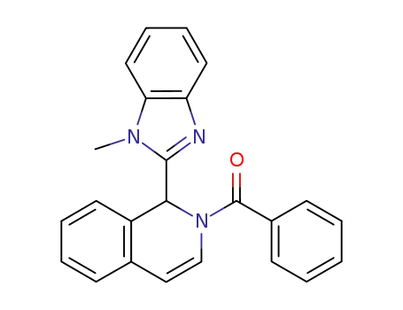 Molecular Structure of 106011-94-3 (Isoquinoline, 2-benzoyl-1,2-dihydro-1-(1-methyl-1H-benzimidazol-2-yl)-)