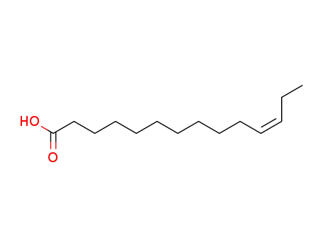 Molecular Structure of 79039-46-6 (11-Tetradecenoic acid, (11Z)-)