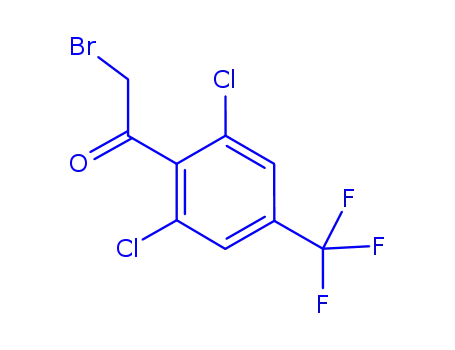 Molecular Structure of 175205-89-7 (2-BROMO-2',6'-DICHLORO-4'-(TRIFLUOROMETHYL)-ACETOPHENONE)