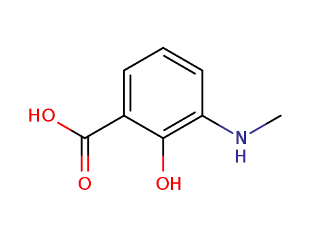 Molecular Structure of 17839-49-5 (2-hydroxy-3-(methylamino)benzoic acid)