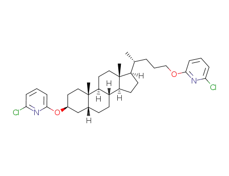 Molecular Structure of 1185506-80-2 (3,24-bis(6-chloropyridin-2-yloxy)-3α,5β-cholane)