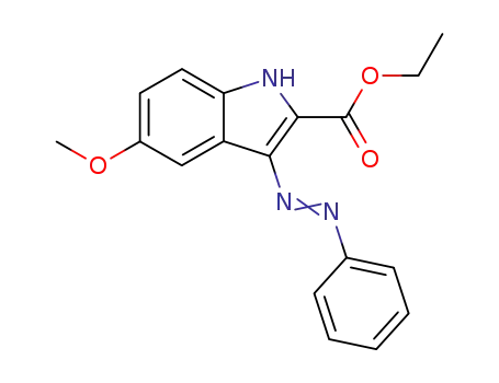 1H-Indole-2-carboxylic acid, 5-methoxy-3-(phenylazo)-, ethyl ester