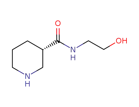 Molecular Structure of 496057-54-6 (RAC PIPERIDINE-3-CARBOXYLIC ACID (2-HYDROXYETHYL)-AMIDE)