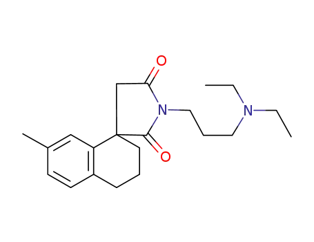 Molecular Structure of 17516-22-2 (Spiro[naphthalene-1(2H),3'-pyrrolidine]-2',5'-dione,1'-[3-(diethylamino)propyl]-3,4-dihydro-7-methyl-)