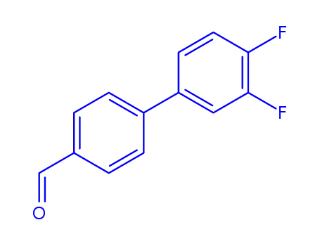 Molecular Structure of 135862-45-2 (3',4'-DIFLUOROBIPHENYL-4-CARBALDEHYDE)