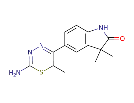 5-(2-amino-6-methyl-6H-1,3,4-thiadiazin-5-yl)-1,3-dihydro-3,3-dimethyl-2H-indol-2-one