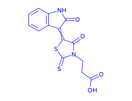 3-[(5Z)-4-OXO-5-(2-OXO-1,2-DIHYDRO-3H-INDOL-3-YLIDENE)-2-THIOXO-1,3-THIAZOLIDIN-3-YL]PROPANOIC ACID