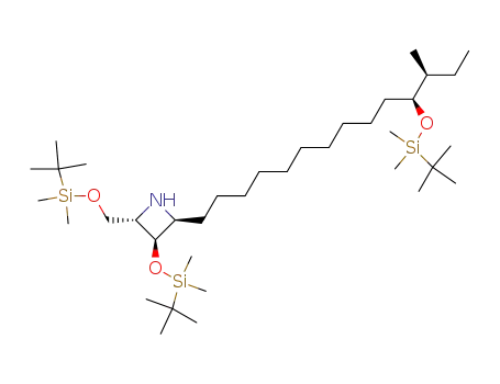 (2S,3R,4S)-3-(tert-Butyl-dimethyl-silanyloxy)-2-(tert-butyl-dimethyl-silanyloxymethyl)-4-[(11S,12S)-11-(tert-butyl-dimethyl-silanyloxy)-12-methyl-tetradecyl]-azetidine