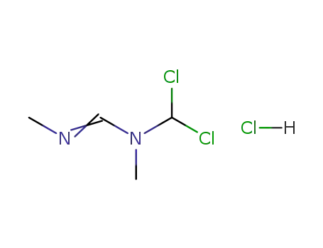 Molecular Structure of 66348-31-0 (Methanimidamide, N-(dichloromethyl)-N,N'-dimethyl-,
monohydrochloride)