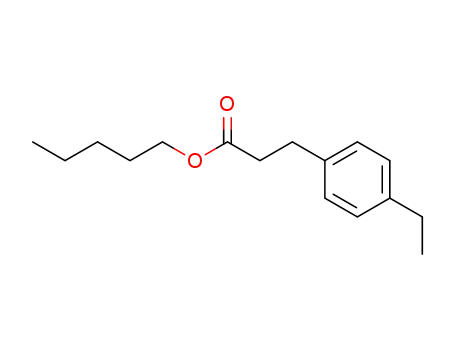 Molecular Structure of 859967-01-4 (3-(4-ethyl-phenyl)-propionic acid pentyl ester)