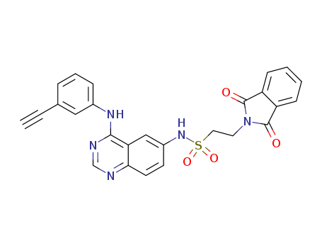 2H-Isoindole-2-ethanesulfonamide, N-[4-[(3-ethynylphenyl)amino]-6-quinazolinyl]-1,3-dihydro-1,3-dioxo-(183321-69-9)