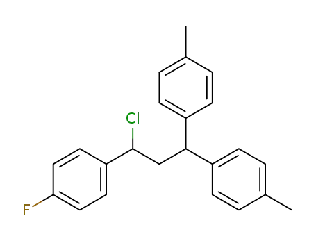 Molecular Structure of 102436-21-5 (1-Chlor-1-(4-fluorphenyl)-3,3-bis(4-methylphenyl)propan)