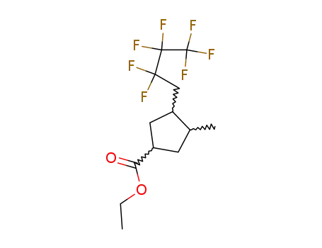 1ref-Aethoxycarbonyl-3trans-(2,2,3,3,4,4,4-heptafluor-butyl)-4trans-methyl-cyclopentan