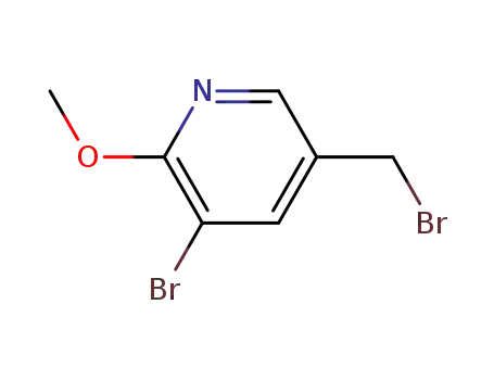 Molecular Structure of 1219936-53-4 (3-bromo-5-bromomethyl-2-methoxy-pyridine)