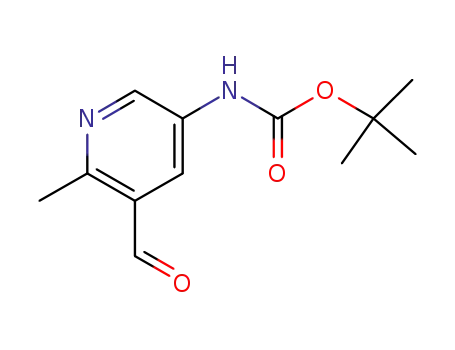Molecular Structure of 943641-31-4 (tert-butyl 5-formyl-6-methylpyridin-3-ylcarbamate)