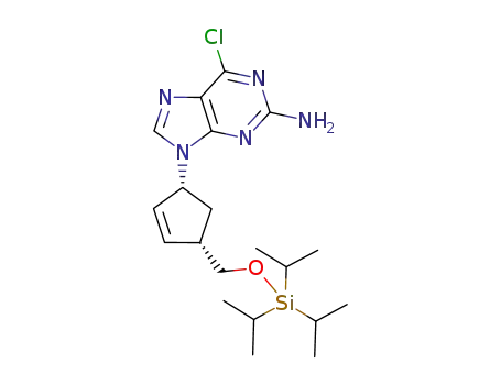 6-chloro-9-((1R,4S)-4-((triisopropylsilyloxy)methyl)cyclopent-2-enyl)-9H-purin-2-amine