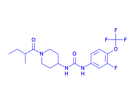 1-(3-fluoro-4-(trifluoromethoxy)phenyl)-3-(1-(2-methylbutanoyl)piperidin-4-yl)urea