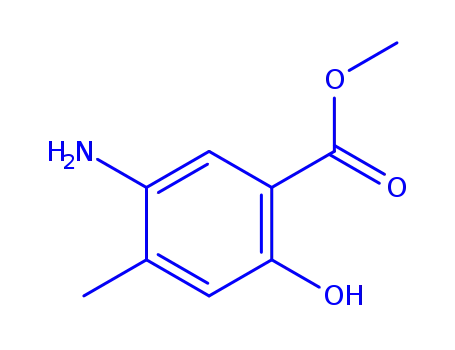 Molecular Structure of 1379359-74-6 (5-amino-2-hydroxy-4-methyl-benzoic acid methyl ester)