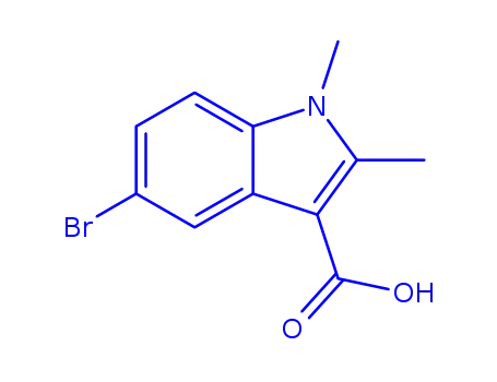 Molecular Structure of 1368607-15-1 (5-BROMO-1,2-DIMETHYL-1H-INDOLE-3-CARBOXYLIC ACID)