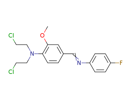 Benzenamine,N,N-bis(2-chloroethyl)-4-[[(4-fluorophenyl)imino]methyl]-2-methoxy- cas  1841-72-1